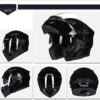 Motorcycle Helmet Dual Visor Sun Shield Flip up